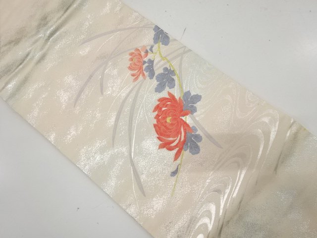 JAPANESE NAGOYA OBI / WOVEN KIKU
